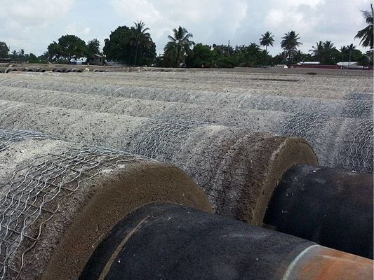 ท่อหลอดน้ํานอกทะเล คอนเตอร์เวย์ท์ แวลด์เมชสําหรับเสริมความแข็งแรงชั้นคอนกรีตของท่อหลอด