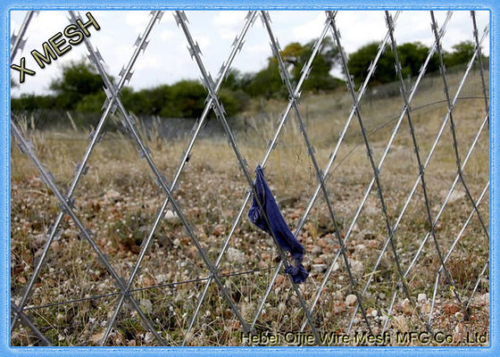 Ss430 สแตนเลส Razor Wire Cross แบบ Bto-22 กว้าง 50 ซม