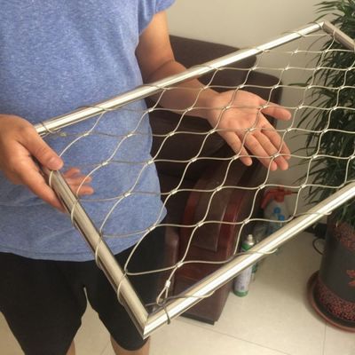 ประเภทปลอกโลหะแบบกำหนดเอง Inox 316 ตาข่ายเชือกลวด สแตนเลสสตีลแบบยืดหยุ่น Webnet X Tend Mesh