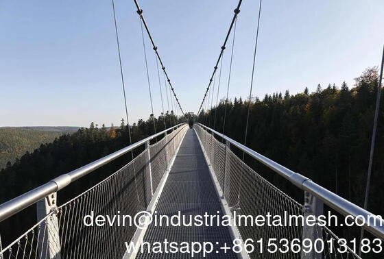 ตาข่ายลวดสแตนเลสสตีล SS 304 316 สำหรับสวนสัตว์ ตาข่ายลวดสลิงสำหรับนก