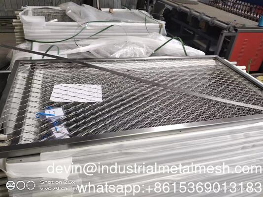 ความปลอดภัยสูง SUS 304 316 สแตนเลส สายใยเชือกสายเคเบิล Ferrule Mesh สําหรับระเบียง