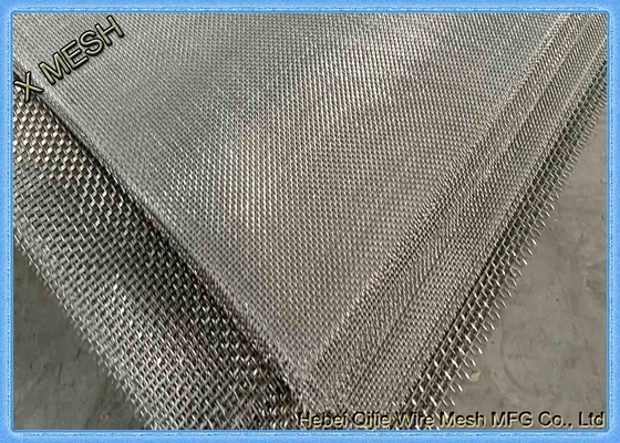 Crimped SS304 316 สแตนเลสโลหะทอหน้าจอกรองลวดตาข่ายทรงสี่เหลี่ยมรู
