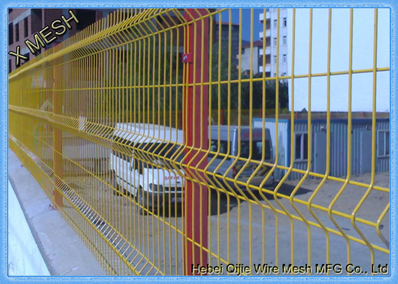 3D รั้วเคลือบเหล็ก PVC สีเขียวความปลอดภัย 5.0 มม. แผงรั้วลวดตาข่าย