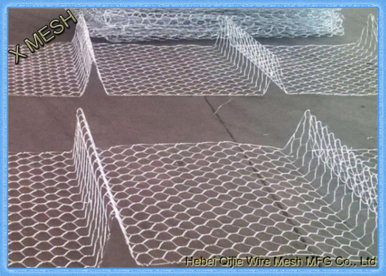 กระเช้าแบบ Gabion 8x10cm เปิดตัวรอยท่อเหล็กชุบสังกะสีแบบจุ่มร้อน Reno Matress