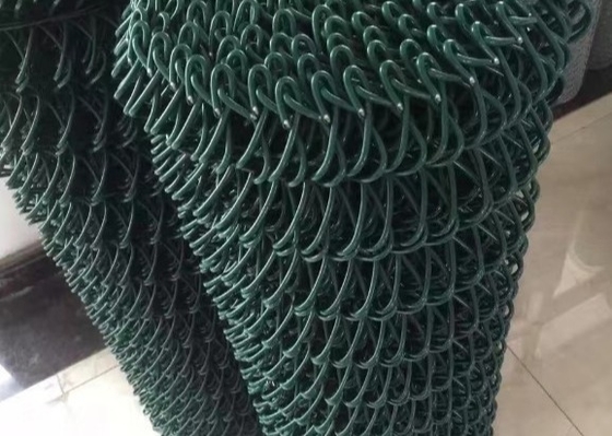 10 Ft เชิงพาณิชย์ 2x9 เกจวัดห่วงโซ่การเชื่อมโยงรั้วสังกะสีชุดแพคเกจเสร็จสมบูรณ์