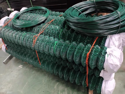 10 วัด 2in เปิดรั้วการเชื่อมโยงโซ่สีเขียวสำหรับสนามเบสบอล