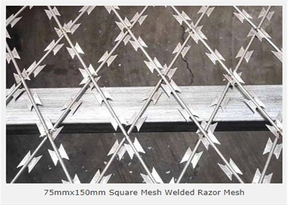 ซิลเวอร์สังกะสีรอย 3.2 มม. มีดโกนลวดตาข่าย 75x150 มม. เปิด